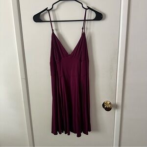 Urban Outfitters Burgundy Spaghetti Strap Dress